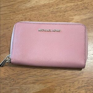 Michael Kors Blush Pink Zip-Around Wallet